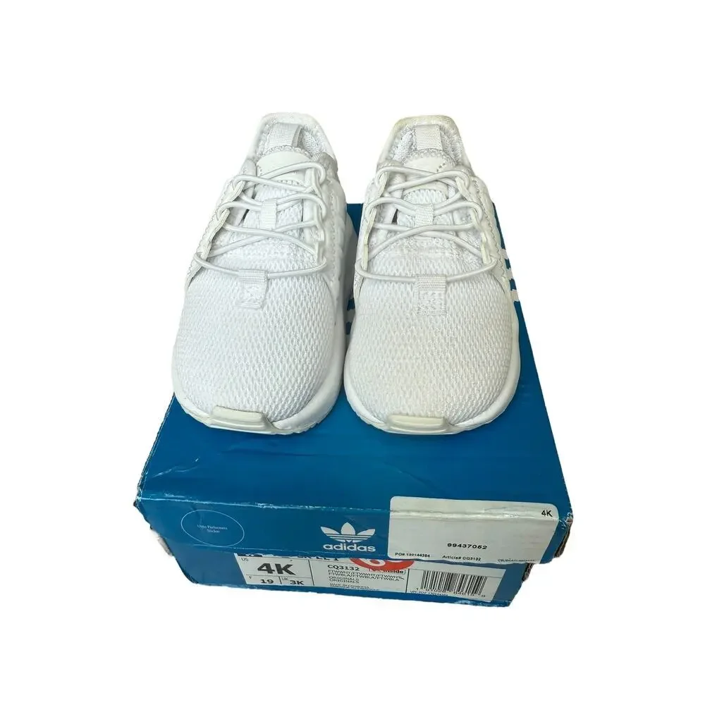 Adidas Kids White X-PLR EL Low Top Lace-Up Sneaker Shoes Size 4K